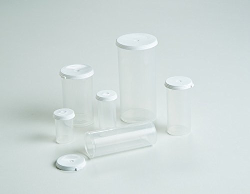 Caplugs QCVV200ASMASQ2 בקבוקונים, פלסטיק, גודל בקבוקון 20 , fl. Oz. 2.50, CVV-200, לבן