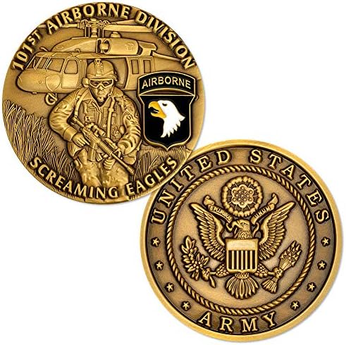 חטיבת צבא ארהב 101 חטיבה מוטסת מטבע נשרים מטבע אתגר