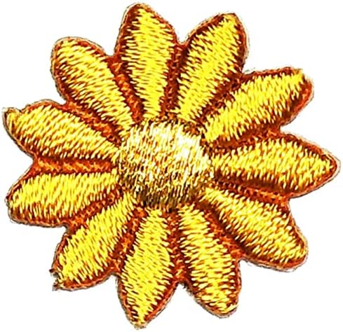 קליינפלוס 3 יחידות. מיני חמוד זהב פרחי חמניות רקום ברזל על לתפור על תג עבור ג ' ינס מעילי כובעי תרמילי חולצות מדבקת אפליקציות & מגבר;