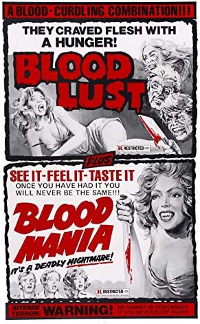 תאוות דם ומאניה בדם סרט האימה של שנות השבעים 11 X17 אינץ 'פוסטר מיני פוסטר