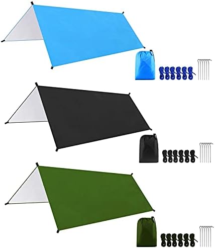 ZLXDP קמפינג חיצוני טס עמיד למים ערסל אור שמש אוהל מקלט גשם רב -פונקציונלי טיול קל משקל פיקניק חופה ברזנט