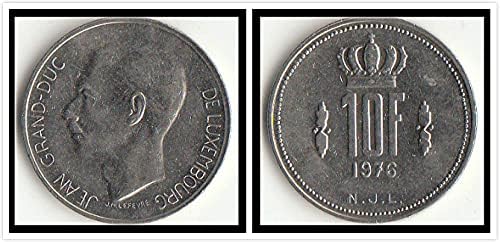 אירופאי Luxembourg 10 פרנק מטבע 1971-80 שנים אוסף מתנות מטבעות חיצוניות