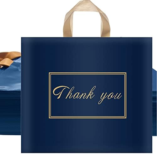 Wakako 60 חבילה תודה שקית ניילון לחנות קמעונאית בעסקים קטנים 12x15 אינץ