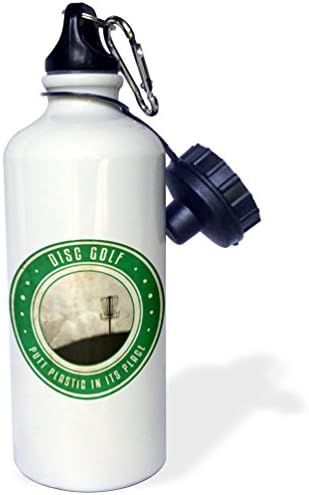 3 דרוז מפלסטיק במקומו 12-סילואט של סל גולף של פריסבי דיסק על בקבוק מים של ספורט הילד, 21 גרם, לבן