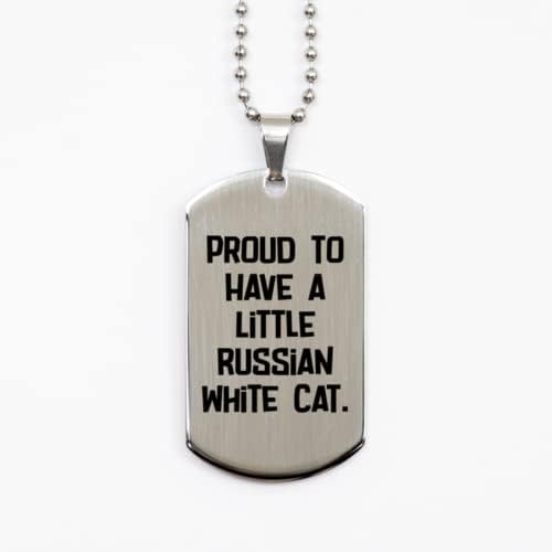 כיף רוסית לבן חתול, גאה יש קצת רוסית לבן חתול, מגניב חג כסף כלב תג מחובבי חתול
