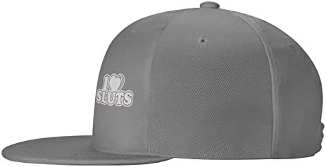 Love-Sluts כובעים שטוחים שטר שוליים כובע אופנה בייסבול מתכוונן כובע משאית אופנה לגברים נשים