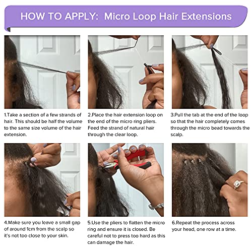 האפרו קינקי מתולתל מיקרו קישור שיער הרחבות שיער טבעי לנשים שחורות 4 ג מתולתל מיקרו לולאה שיער טבעי הרחבות טבעי שחור מיקרו קישורים הרחבות