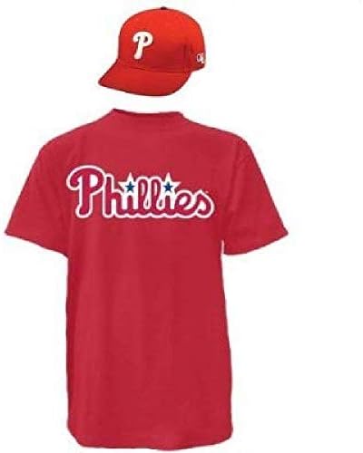 Majestic Philadelphia Phillies Cap & Jersey Heplica Hat/Tee Combo