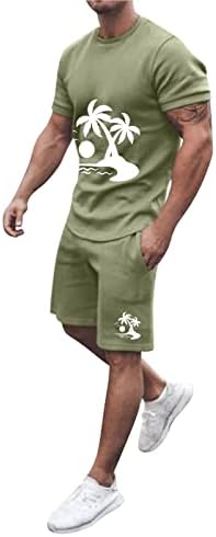 BMISEGM Summer Mens חולצת טריקו גברים תלבושת קיץ חוף חוף שרוול קצר חולצה מודפסת חולצה קצרה מכנסיים מכנסיים דלים צמר צמר