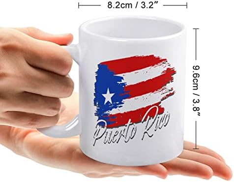 בציר פורטו ריקו דגל הדפסת ספל קפה כוס קרמיקה תה כוס מצחיק מתנה עבור משרד בית נשים גברים 11 עוז