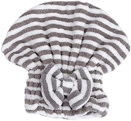 NPKGVIA אלמוגים קטיפה כובע מקלחת צרה רצועה צפיפות גבוהה צפיפות גבוהה סופגת כובע שיער יבש יבש גרסה קוריאנית חמודה של אמבט הקשת עם טבעת