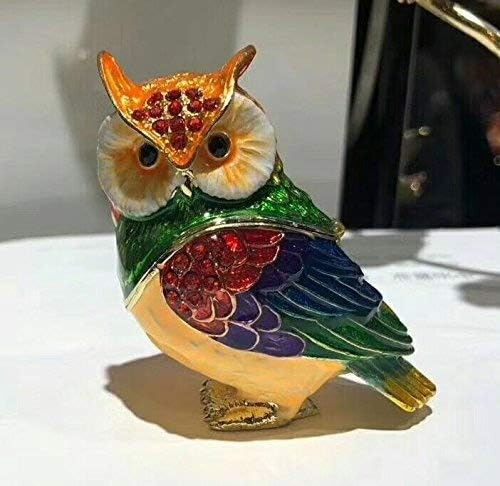 Znewlook Pewter OWL Trinket Collectibles תיבות קופסאות ינשוף וינטג 'מזרחיות