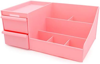 Mjcsnh caja de almacenamiento cosméticos cajón sobremesa maquillaje plástico tocador cuidado la piel estante organizador casa contenedor