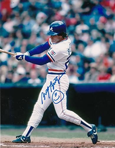 פעולת ברט באטלר אטלנטה בראבס חתמה על 8x10 - תמונות MLB עם חתימה