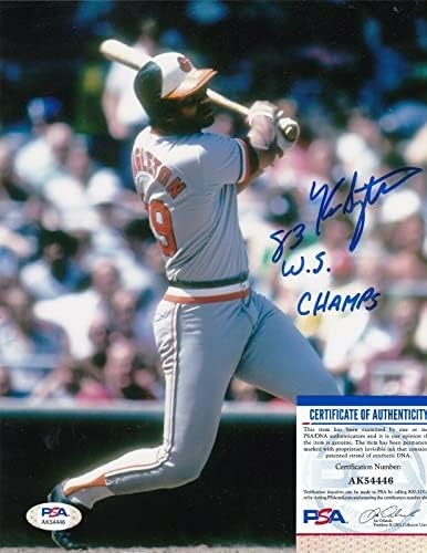 Ken Singleton Baltimore Orioles 1983 WS Champs PSA PSA אימתן חתום 8x10 - תמונות MLB עם חתימה