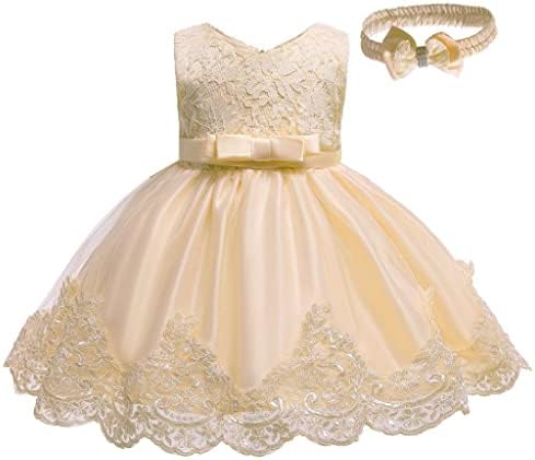 בנות תינוקות תחרה תחרה קשת נסיכה חתונה שמלת טוטו רשמית+בגידות בגיסה כוללות 9 חודשים בגדי תינוקות