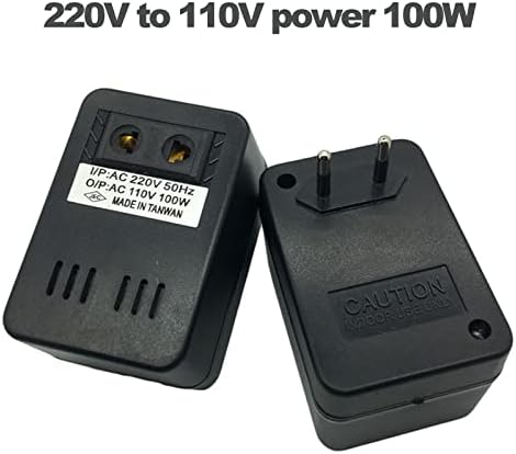 100W 220V/110V שלב למעלה/מטה מתאם מתאם שנאי ממיר מתאם (CN Standard Plug, Black, 220V Turn 110V
