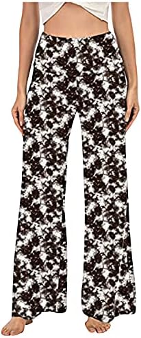 מכנסי עבודות נשים Xiloccer אופנה מכנסיים דפוסים רופפים מכנסיים רחבים אמצע מותניים קיץ מכנסיים מכנסי טרנינג ג'וג'ר מכנסי טרנינג