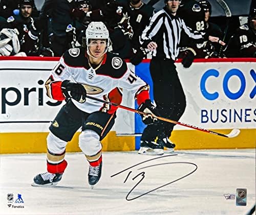 טרבור זגרס אנהיים ברווזים אדירים חתמו על 16x20 קנאים תמונות B424780 - תמונות NHL עם חתימה עם חתימה