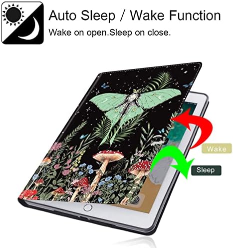 IPAD 9.7 מארז 2018/2017, מארז IPAD AIR/AIR 2, מארז סוגר הוכחת זעזועים קל משקל עם Wake Up/Sleep Auto עבור iPad 6/th Gen - Trippy פטריות