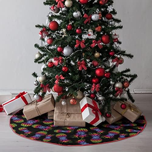 אננס על חצאית עץ חג המולד שחור תחרה קישוטי חג המולד חג המולד עץ עץ מחצלת קישוט חג