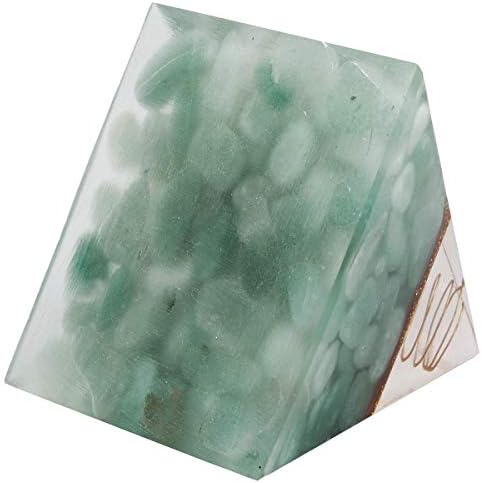 גנרטור אבן אנרגיה של Sunyik פירמידה אורגון לריפוי מדיטציה הגנה מטאפיזית 2.3 , אוונטורין ירוק, 2.3 גבוה