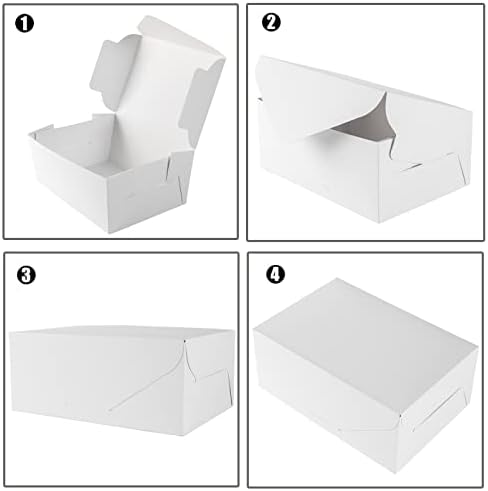 12 אריזות קופסאות מתנה לבנות, קופסאות מתנה עם מכסים 9.5 על 6.6 על 4 אינץ', קופסאות מתנה בתפזורת עם סרט,קופסת הצעת שושבינה למתנות קופסאות