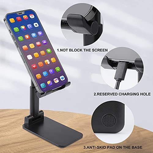 טלפון סלולרי של פלמינגו פינק עומד על מחזיק טבליות מתקפל אביזרי שולחן עבודה מתכווננים לעריסה לשולחן העבודה