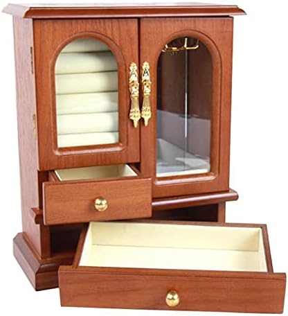 Heeqing AE205 רב שכבתי רב שכבתי עץ תכשיטים עץ תכשיטים תצוגת תכשיטים עגילי ארון קופסאות טבעות מארגן תכשיטים קופסא מתנה קופסאות תכשיטים