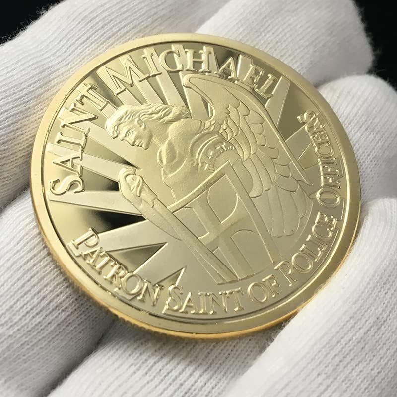 מטבעות הנצחה של Glorative American Formorative מטבעות פסים מטבעות כחול דגל קו זהב מטבעות בטיחות משמר זיכרון מטבעות זהב מטבעות זהב