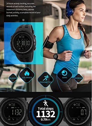 Mastop Men Sport חיצוני שעון חכם שעון דיגיטלי שעונים דיגיטליים גשש כושר Bluetooth iOS 4.0 אנדרואיד אטום WATERTWATCH