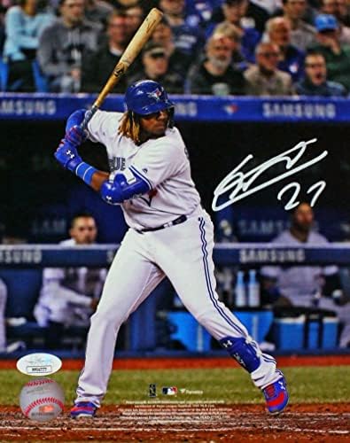 VLADIMIR GUERRERO JR. חתימה טורונטו Blue Jays 8x10 Photoping - JSA Auth - תמונות MLB עם חתימה
