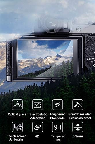 מגן מסך 2000D עבור Canon EOS Rebel T7 T6, 1500D 1300D, WH1916 מזכוכית מזג אנטי-אצבע אנטי אצב