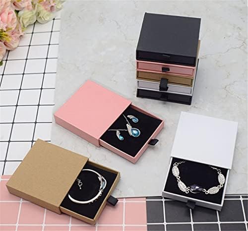 GXBPY עבה של Kraft מגירת נייר אריזת תכשיטים אריזה קופסת ברכה שרשרת שרשרת צמיד תצוגה מתנה קופסאות קופסאות קרטון