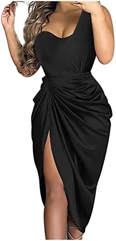 שמלות סתיו חמודות של טרבין גבירותי עמוק V אופנה סקסית אופנה מקופלת פאייטים ארוזים שרוול ארוך שמלה ארוכה