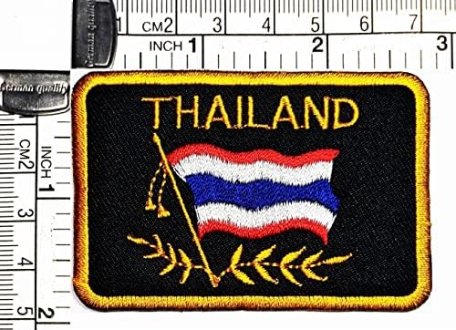 קליינפלוס 3 יחידות. 1.7 על 2.6 אינץ'. תאילנד דגל תיקון המדינה דגל רקום אפליקצית סמל אחיד צבאי טקטי ברזל על לתפור על תיקוני דקורטיבי תיקון