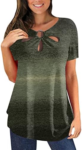 צמרות קיץ לנשים חולצות להדפיס חולצה עגולה צוואר עגול