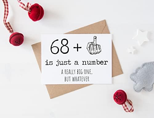 כרטיס יום הולדת 69 - 69 הוא רק מספר גדול באמת אבל מה שלא יהיה - כרטיס יום הולדת בן 69 - יום הולדת מצחיק - כרטיס יום הולדת 69 גס