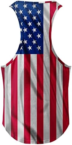 יום העצמאות של סקיגול חולצות גברים קלאסיות הדפסת דגל קלאסי טיז גרפי של גופיות ספורט מזדמנים 2023 אפוד ללא שרוולים