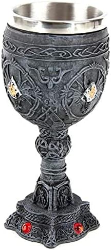 מתנה ימי הביניים דקורטיבי דרקון יין זכוכית פנטזיה גביע גלוסקמה סגנון גביע שרף גוף נירוסטה שתיית זכוכית רומנטי חידוש גותי מתנת חבילה של