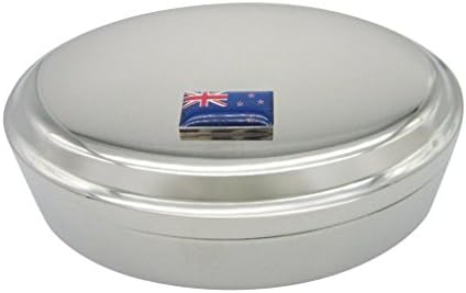 תליון דגל ניו זילנד קופסת תכשיטים סגלגלה