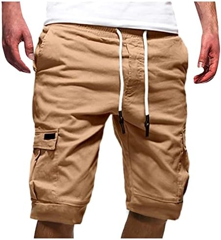 מכנסיים קצרים של Wenkomg1 לגברים, מכנסי מטען מרובי כיסים צבאיים מכנסיים קצרים טקטיים חיצוניים גזעים קרביים נמתחים