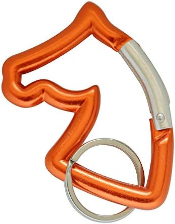 צורת ראש סוס MAVOTA אלומיניום קרבינר מפתח מפתח טבעת מפתח מתאימה לקמפינג/טיולים/דיג/נסיעה
