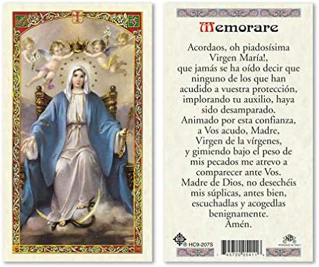 אורסיון א לה וירגן מריה מזכר כרטיסי תפילה למינציה-חבילה של 25-בספרדית ספרדית
