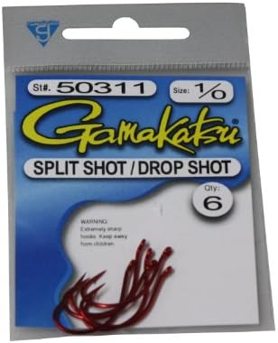 Gamakatsu Drop Shot/Hook-6 Shot-6 לכל חבילה (