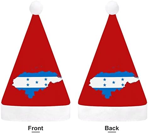 דגל מפת של הונדורס חג המולד כובע סנטה כובעי חג המולד עץ קישוטי חג דקור מתנות למבוגרים נשים משפחת גברים