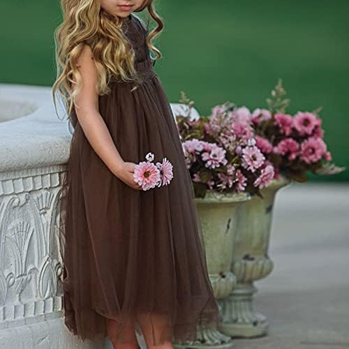 שמלת תחרה בנות בנות בגדי ילדים שמלת רשת נפוחה שמלת פרח שמלת שמלת נסיכה שמלת פעוט שמלת נסיכה