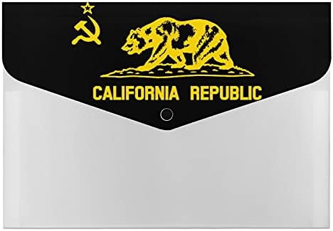 דגל קומוניסטי קליפורניה רפובליקה מודפס הרחבת קובץ תיקיות אקורדיון מסמך תיקיית ארגונית דקורטיבי עבור בית ספר משרד נסיעות