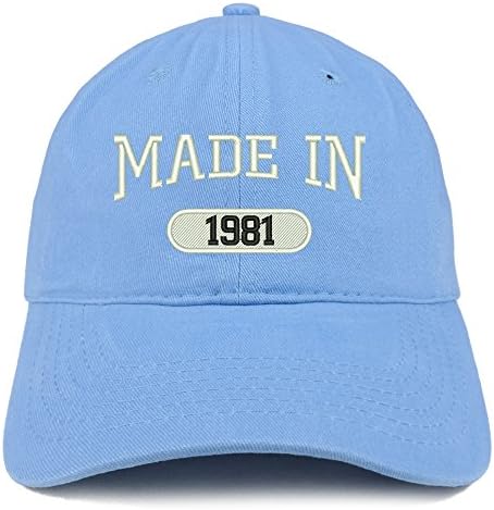 חנות הלבשה אופנתית תוצרת 1981 כובע כותנה מוברש רקום ליום הולדת 42