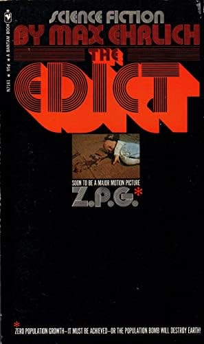 1972 The Edict Z.P.G. - ספר הכריכה המהדורה הראשונה מאת מקס ארליך SM